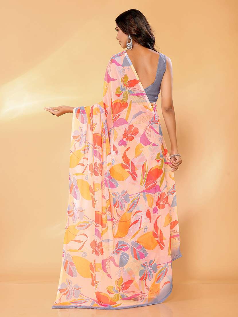 women printed saree with blouse - 21678847 - Standard Image - 3
