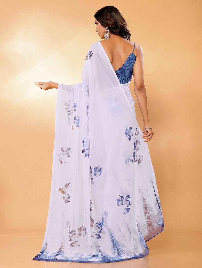 women floral printed saree with blouse - 21678848 - Standard Image - 3