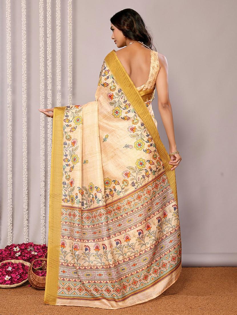 women floral printed saree with blouse - 21678912 - Standard Image - 3