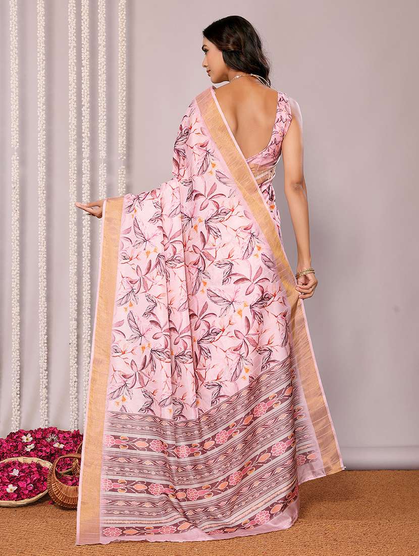 women floral printed saree with blouse - 21678913 -  Standard Image - 3