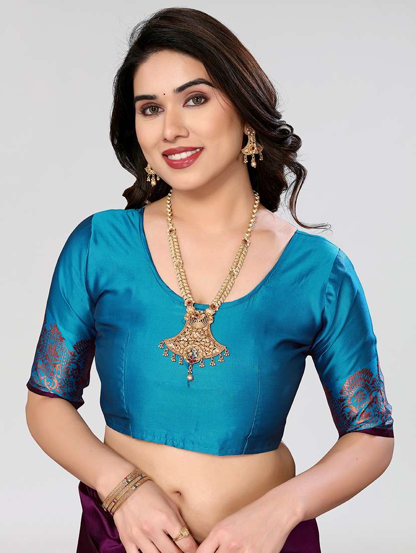 women self design banarasi saree with blouse - 21679105 -  Standard Image - 3