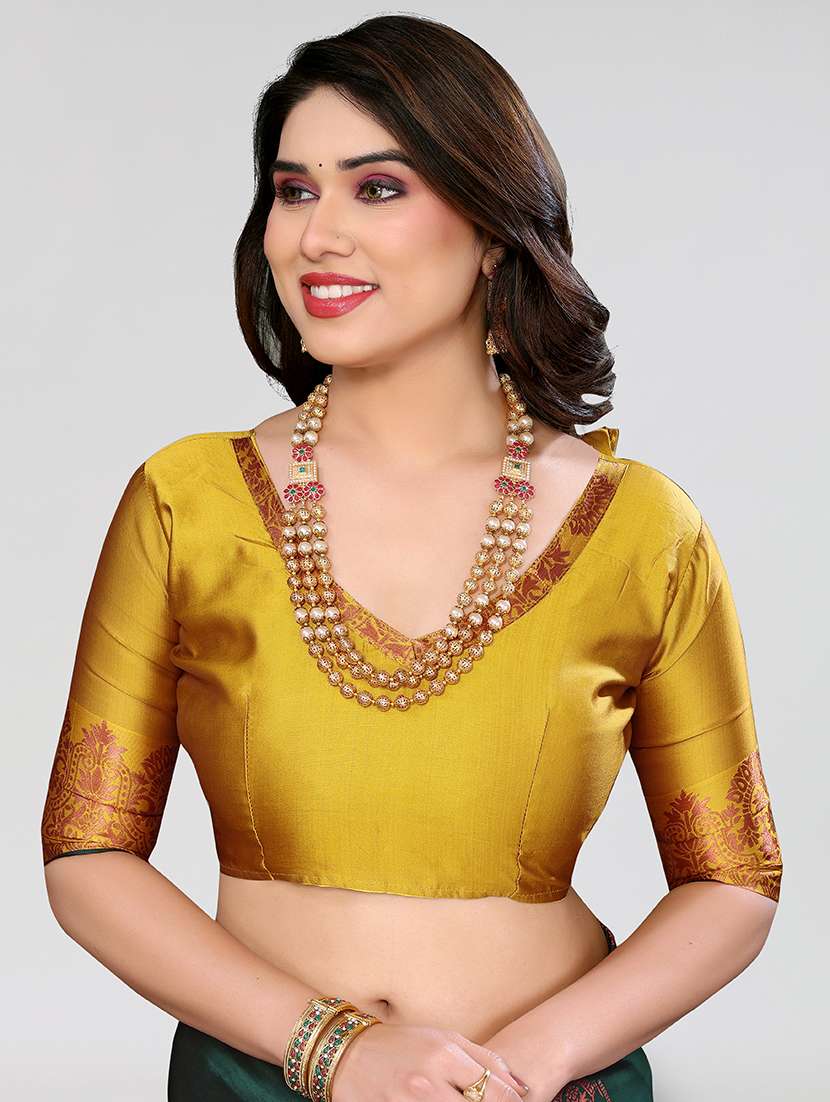 women self design banarasi saree with blouse - 21679109 -  Standard Image - 3