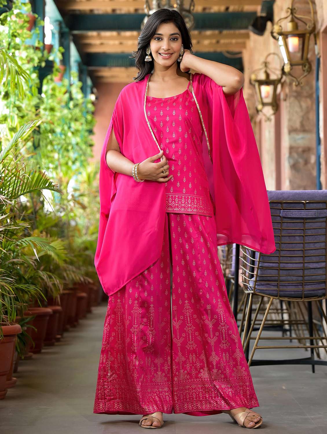 women pink foil print fusion set - 21679151 - Standard Image - 3