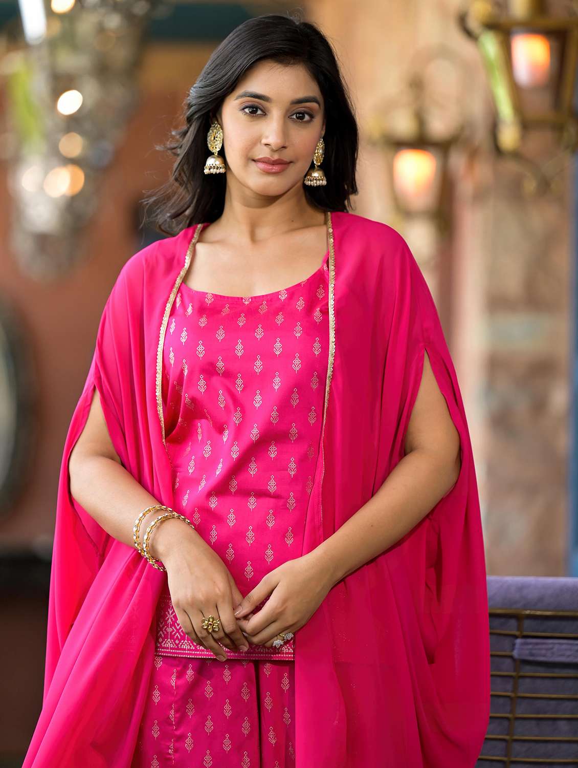 women pink foil print fusion set - 21679151 - Standard Image - 5