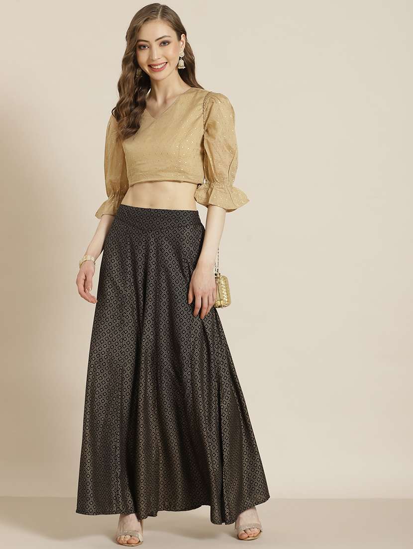 women black geometric print palazzo - 21679229 -  Standard Image - 3