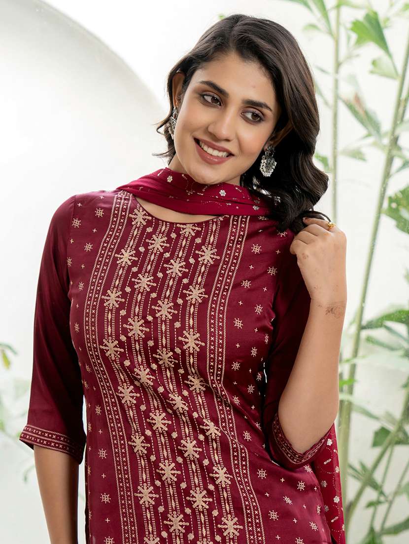 women embroidered kurta sharara set with dupatta - 21679287 -  Standard Image - 5