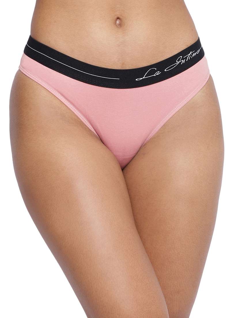 women plain low rise bikini panty
