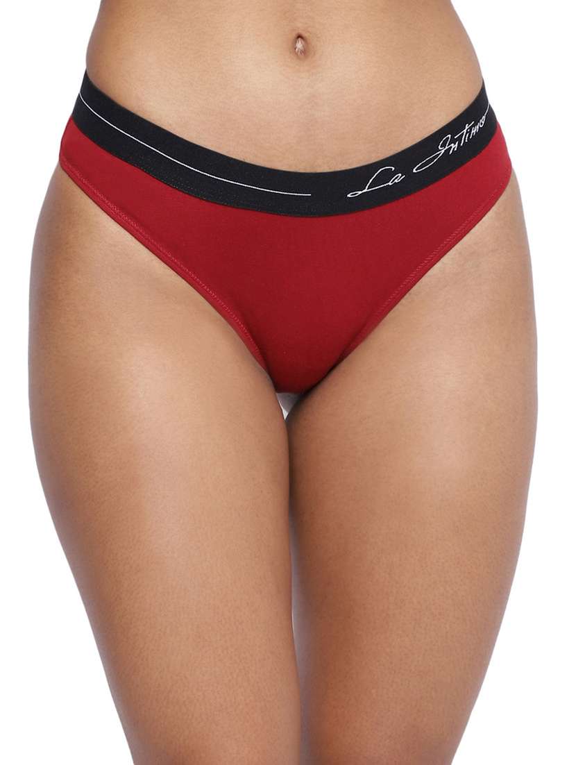 women plain low rise bikini panty