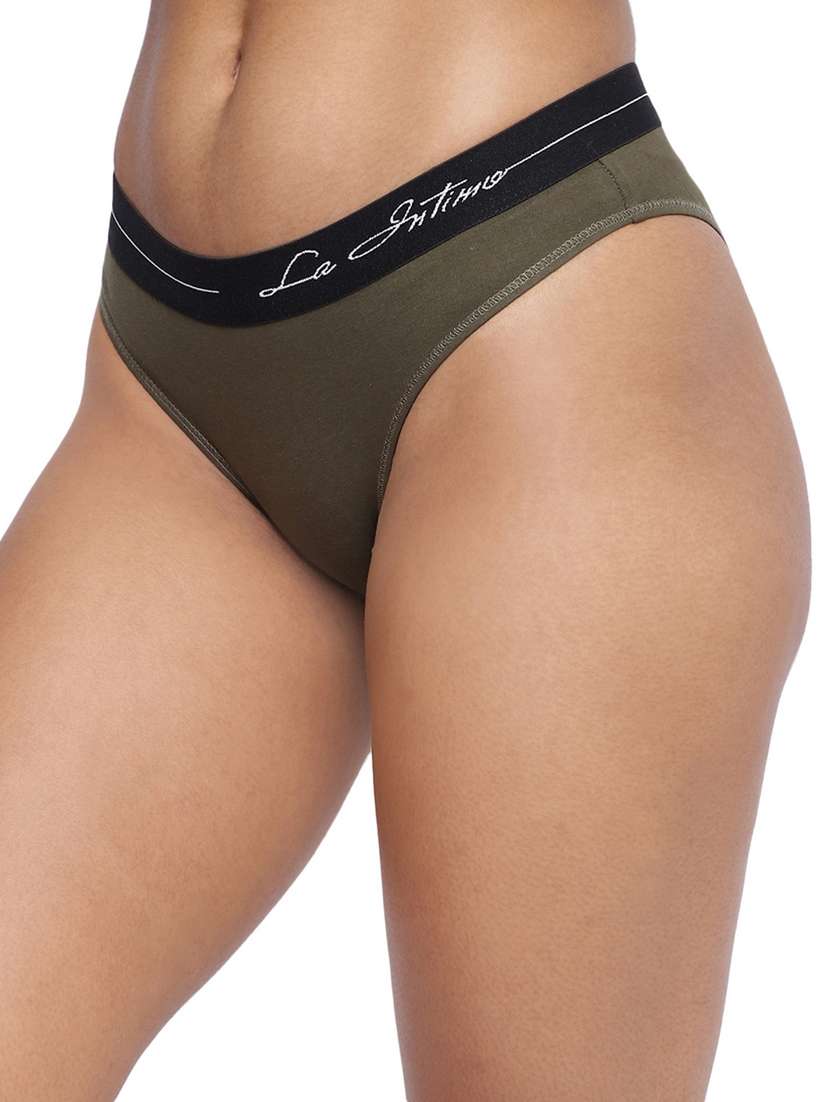 women solid low rise bikini combo - 21679362 -  Standard Image - 3