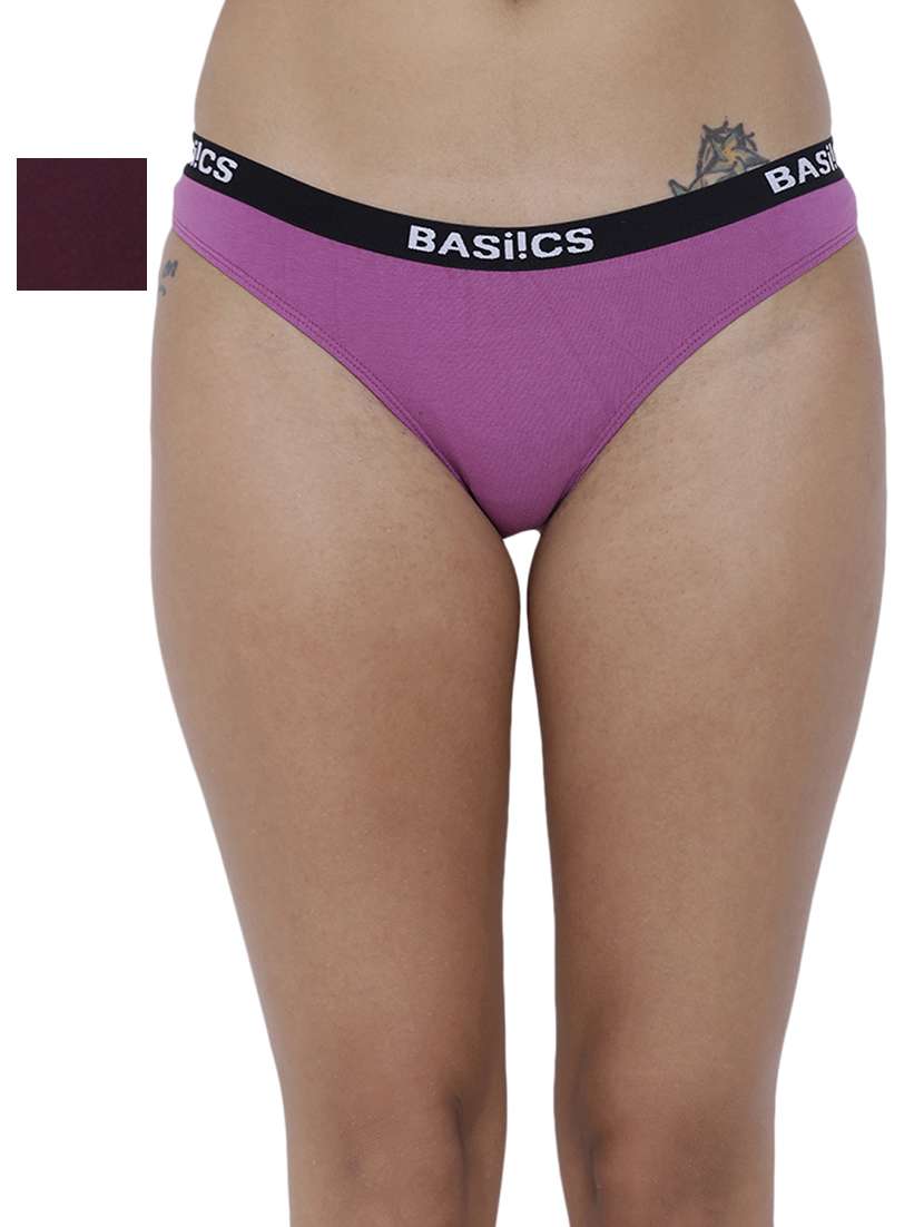 women solid low rise bikini combo