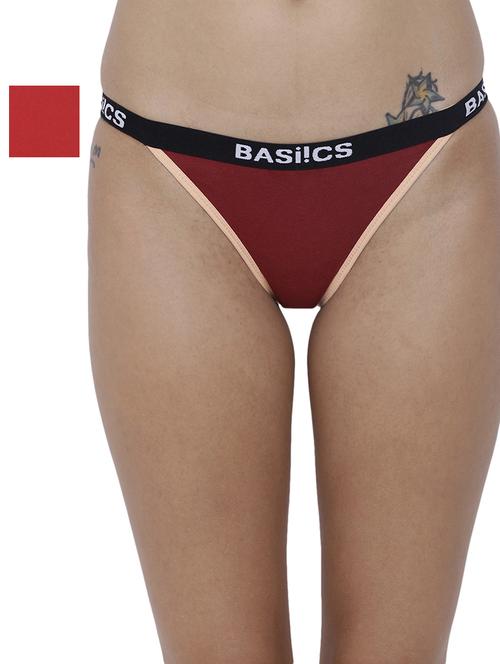 women solid low rise bikini combo - 21679368 - Standard Image - 0