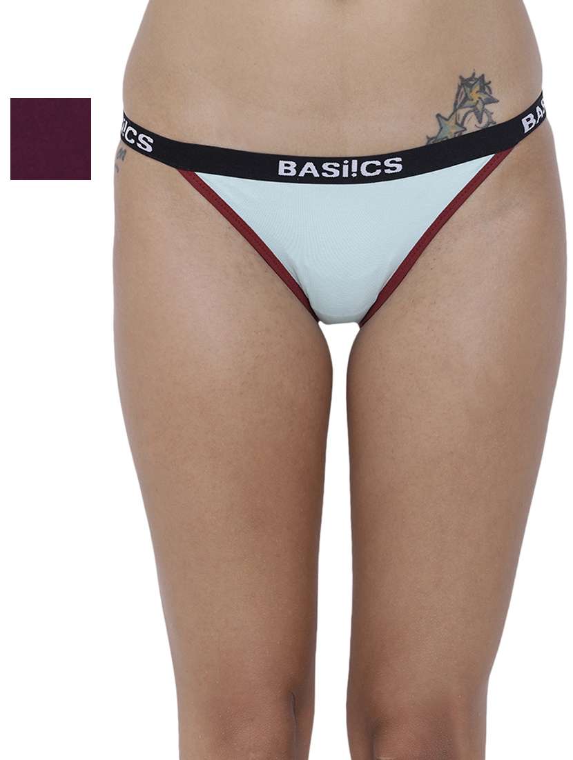 women solid low rise bikini combo