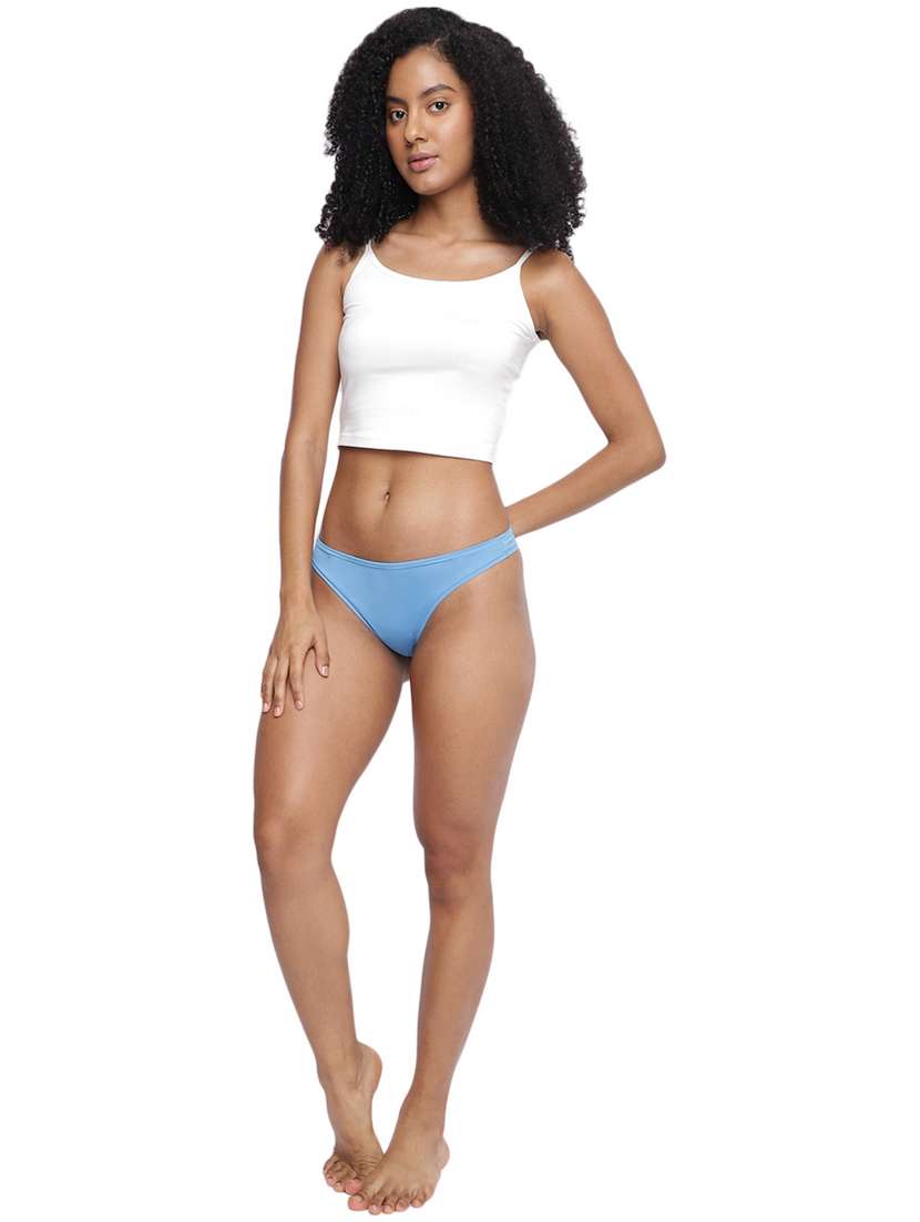 women solid low rise bikini  - 21679373 -  Standard Image - 3