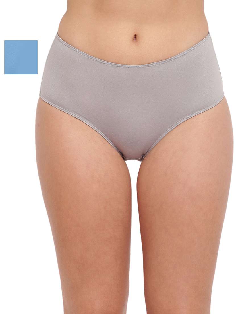 women solid mid rise panty combo