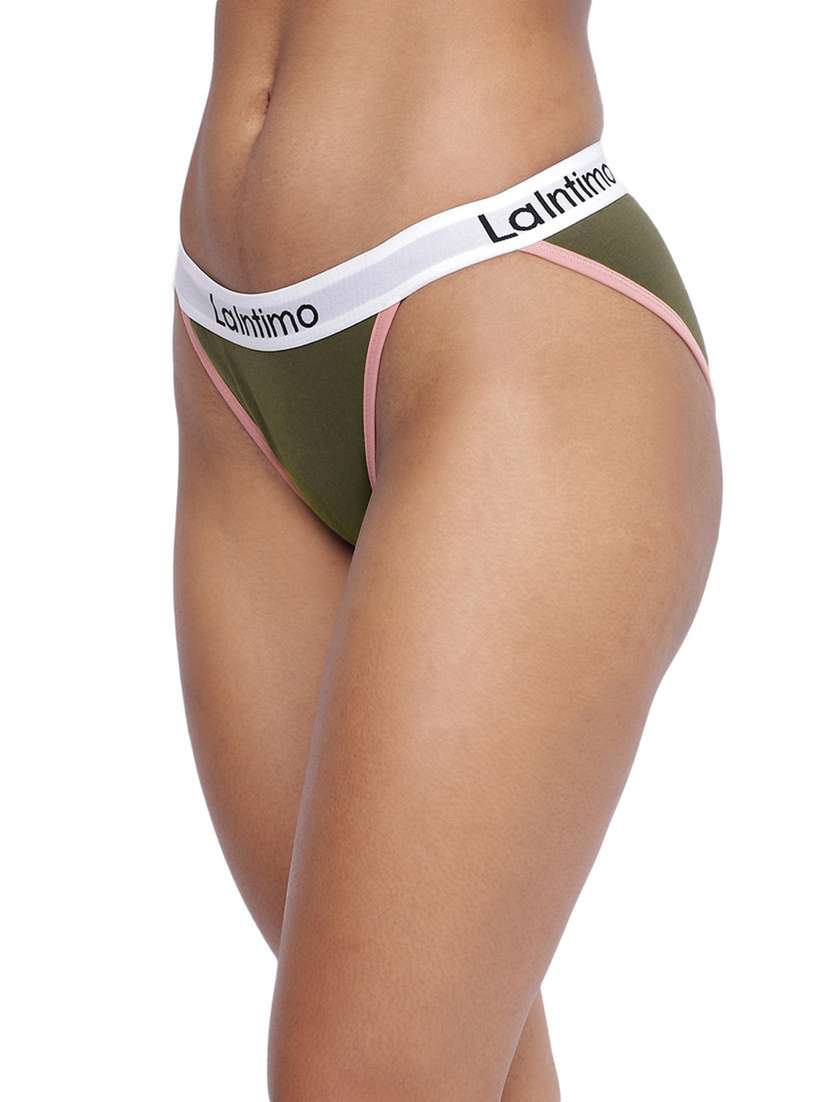 women solid low rise thong panty combo - 21679395 -  Standard Image - 3