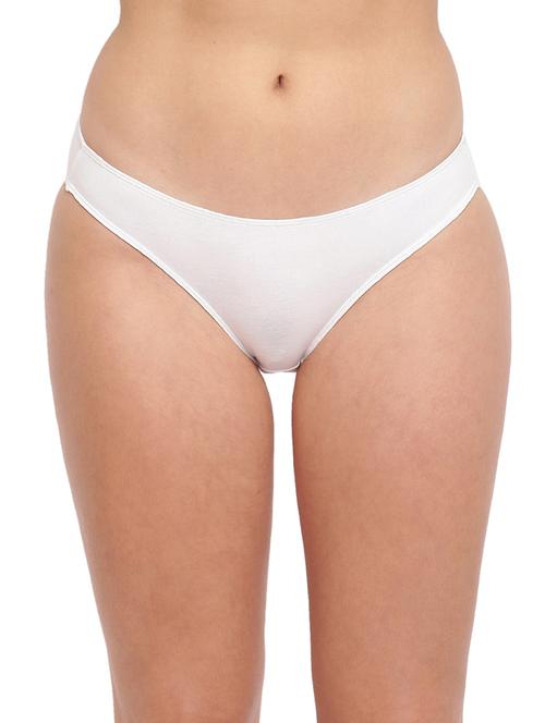 white cotton blend bikini panty - 21679418 - Standard Image - 0