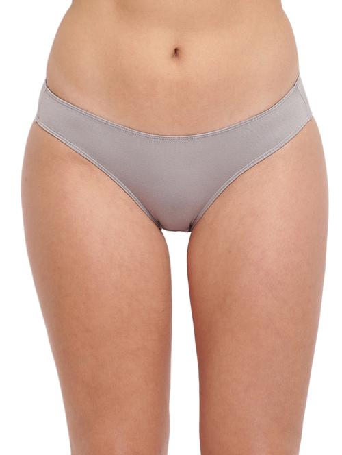 grey cotton blend bikini panty - 21679419 -  Standard Image - 0