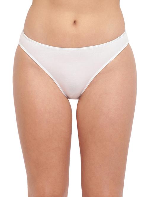 white cotton blend regular panty - 21679430 - Standard Image - 0
