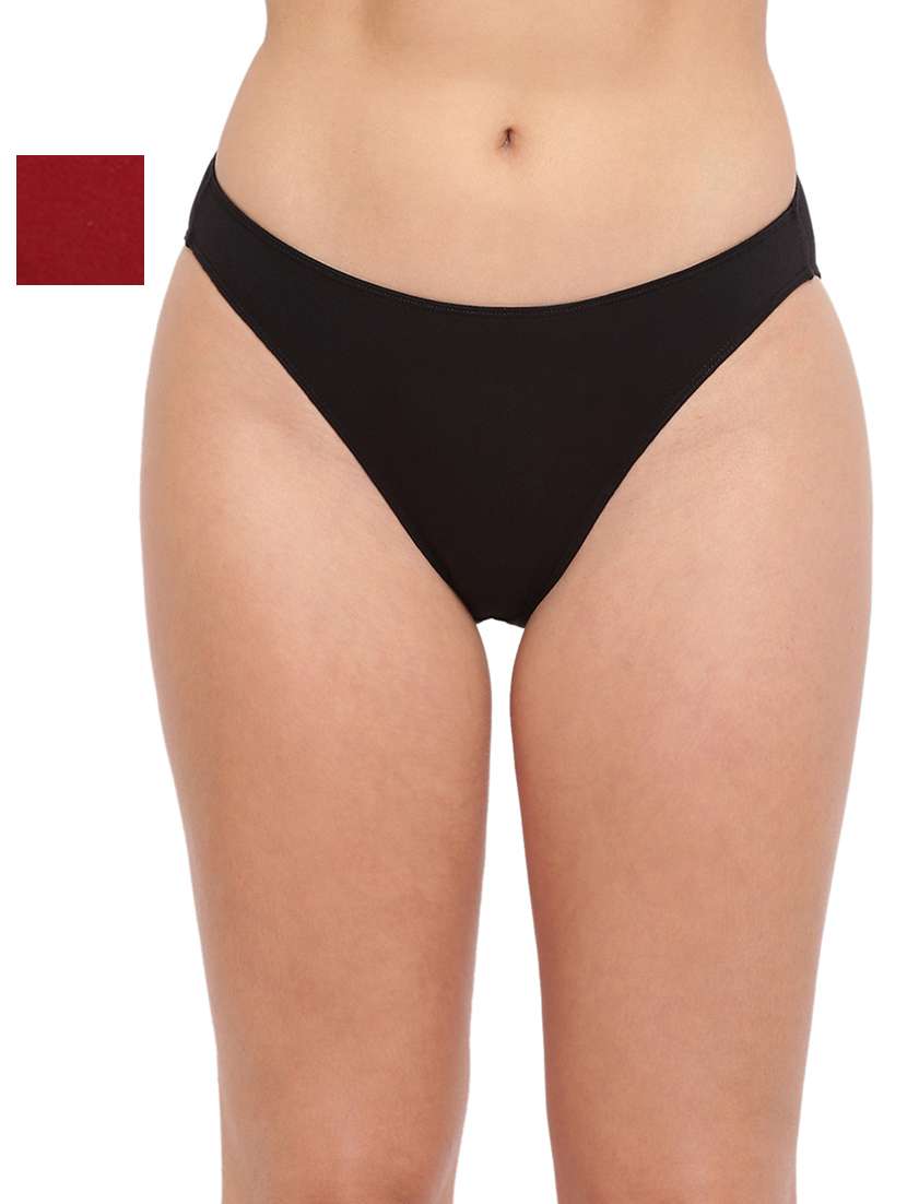 women solid cotton panty combo