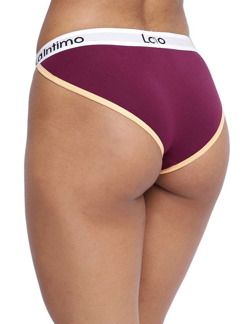 women pack of 8 solid low rise panty  - 21679447 -  Standard Image - 3