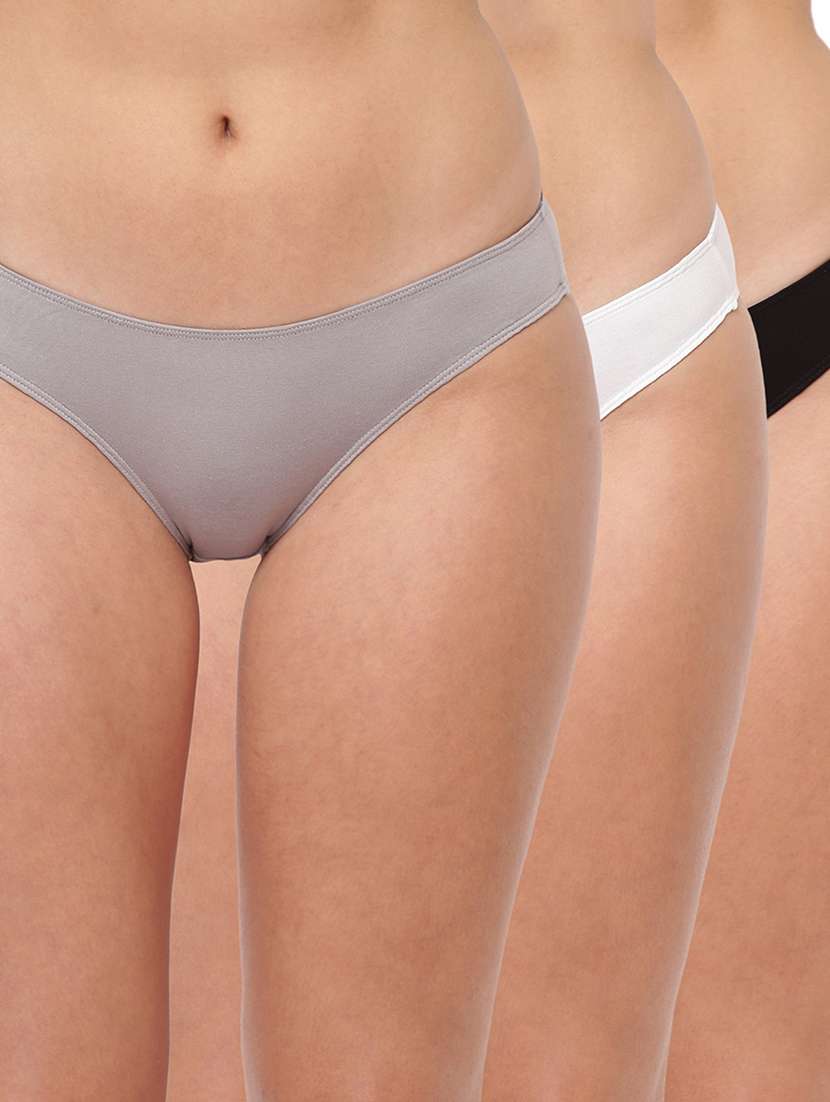 women pack of 3 solid low rise panty 