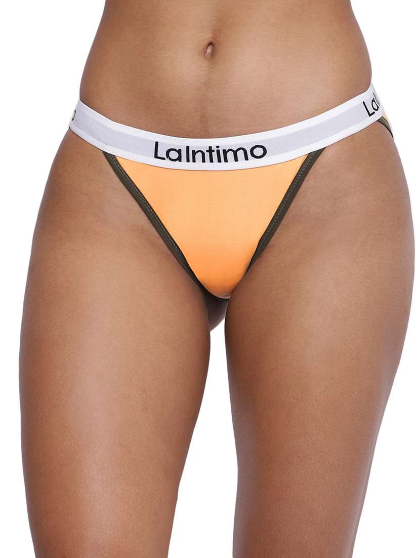 women solid low rise thoungs 