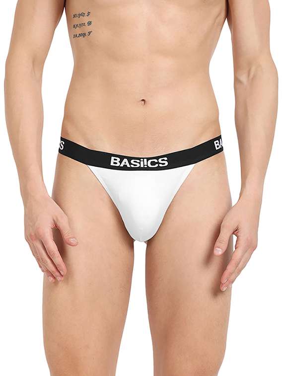 men solid low rise thongs briefs