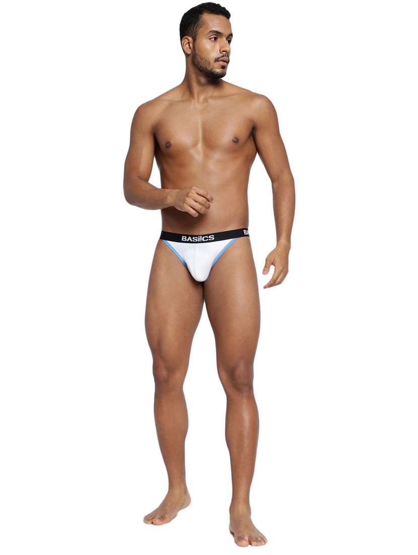 white 95% cotton 5% spandex brief - 21679625 -  Standard Image - 3