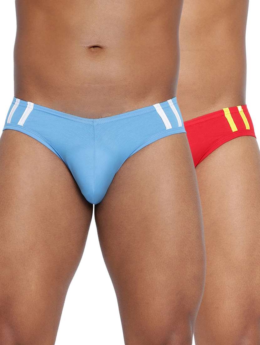 men solid low rise hipster combo