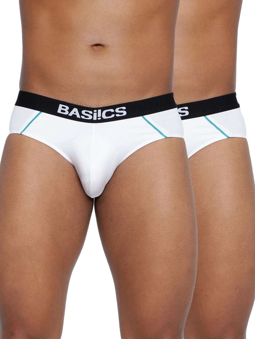 white 95% cotton 5% spandex brief