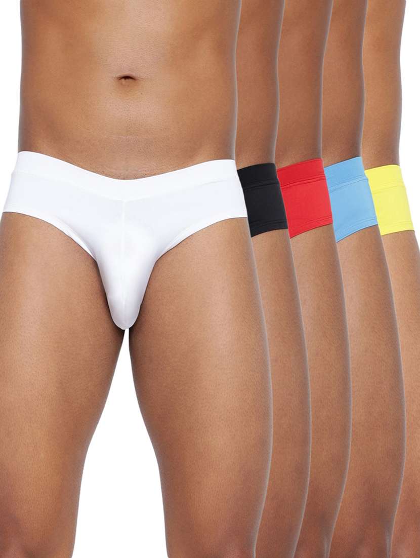 men solid low rise hipster combo