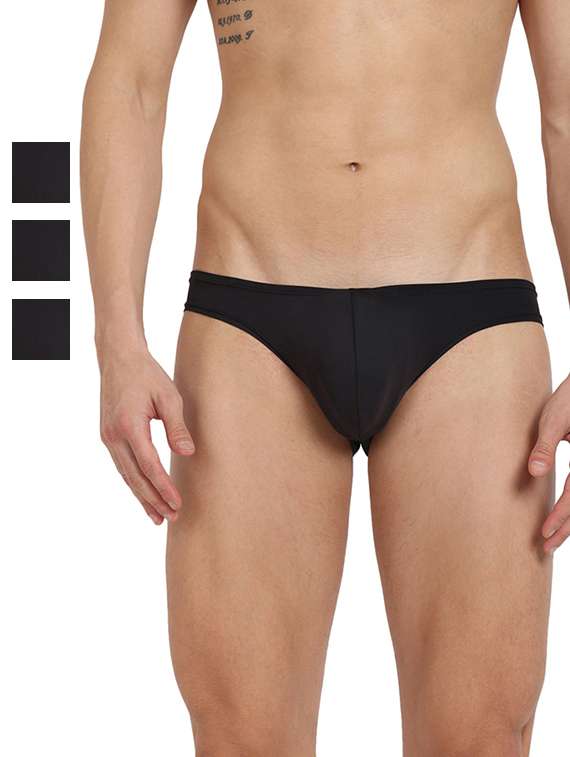 men solid low rise hipster combo