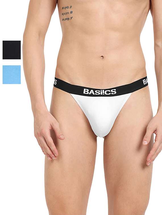 men solid low rise hipster combo