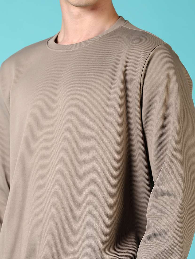 men solid long sleeve sweatshirt - 21679750 -  Standard Image - 5