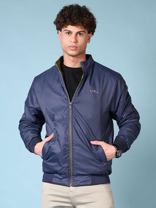 men long sleeves solid bomber jacket - 21679763 -  Standard Image - 0