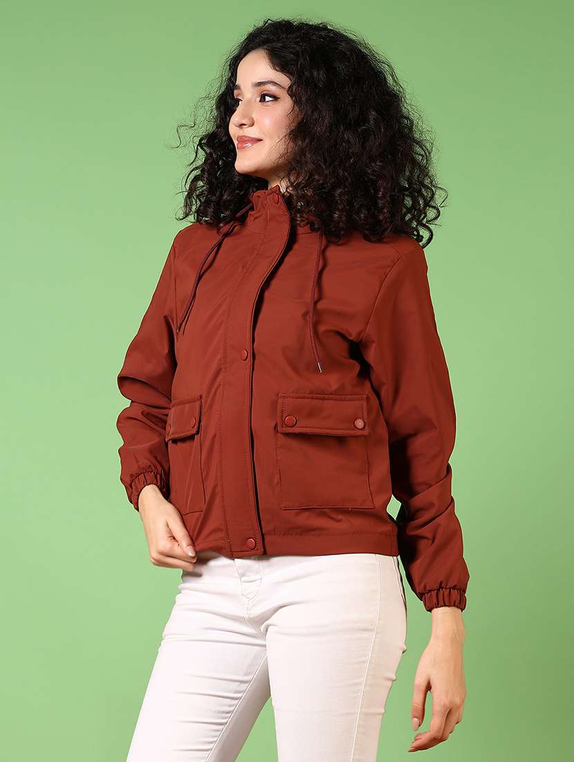 women solid long sleeve jacket - 21679765 -  Standard Image - 5