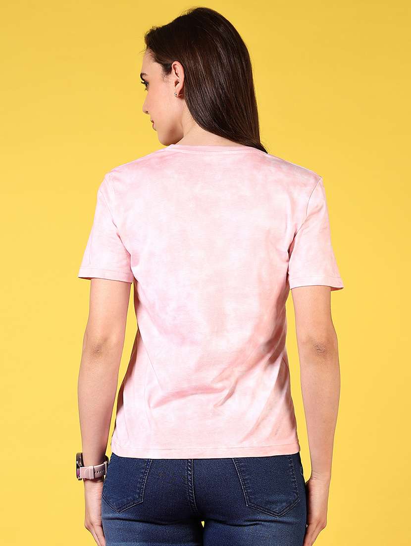 women solid round neck t-shirt - 21679806 -  Standard Image - 3