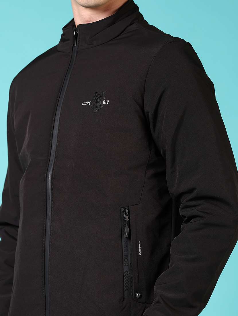 men long sleeves solid bomber jacket - 21679808 -  Standard Image - 3