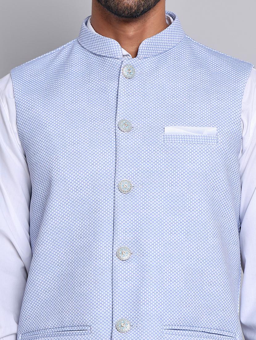 men mandarin neck sleeveless nehru jacket - 21679980 - Standard Image - 5