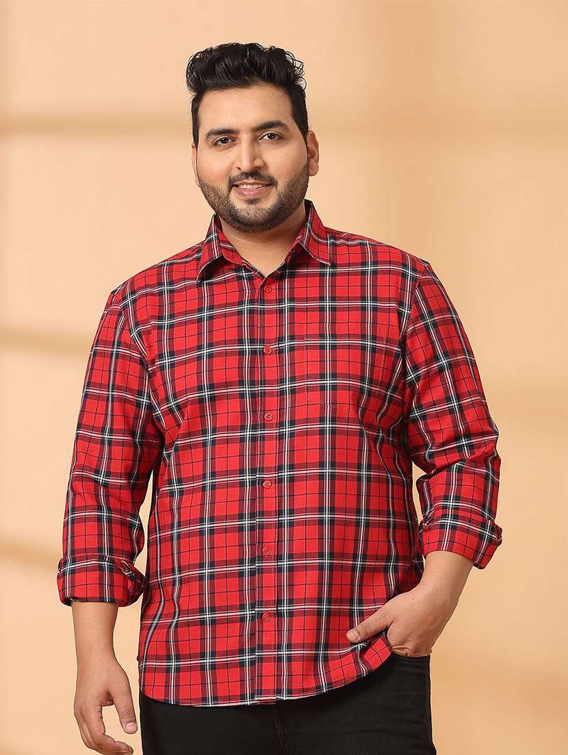 men plus size printed collared short sleeves shirt