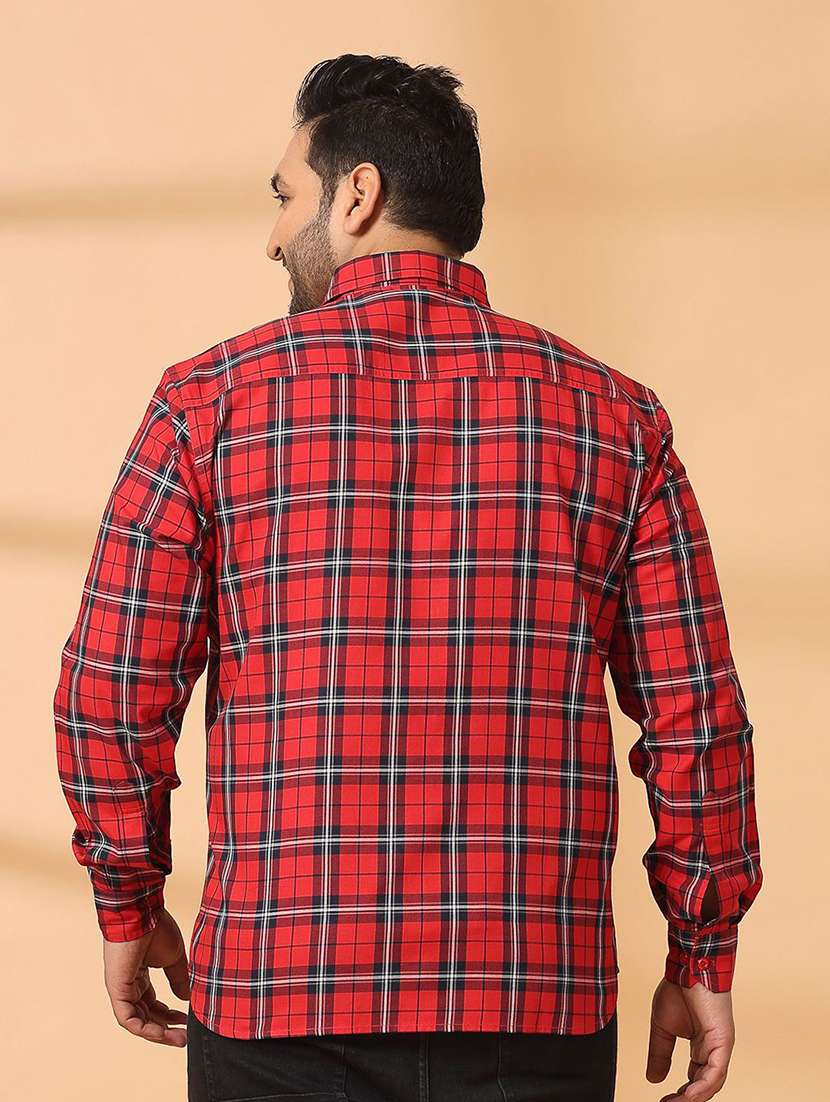 men plus size printed collared short sleeves shirt - 21680304 -  Standard Image - 3