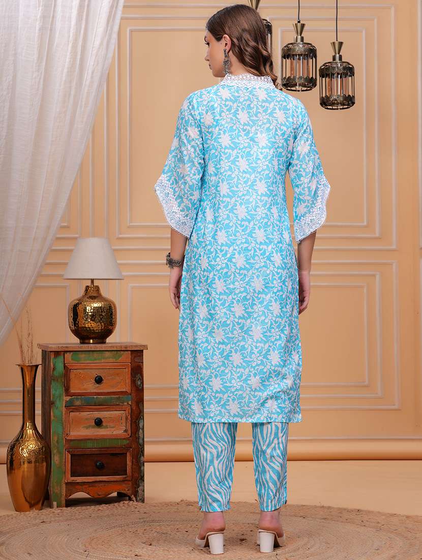 women three quarter sleeve suit set - 21680370 -  Standard Image - 3