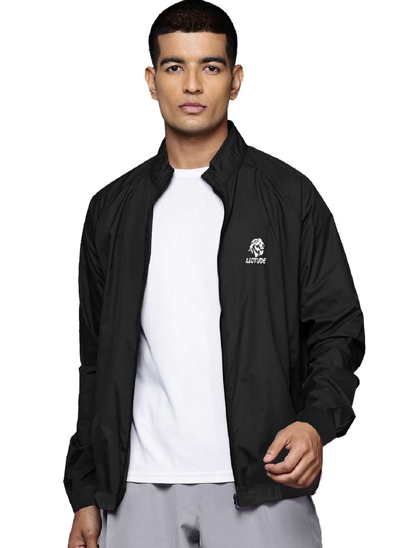 men long sleeves solid bomber jacket