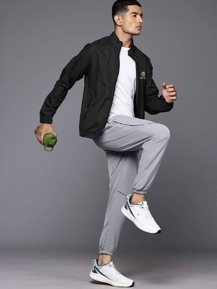 men long sleeves solid bomber jacket - 21680391 -  Standard Image - 3