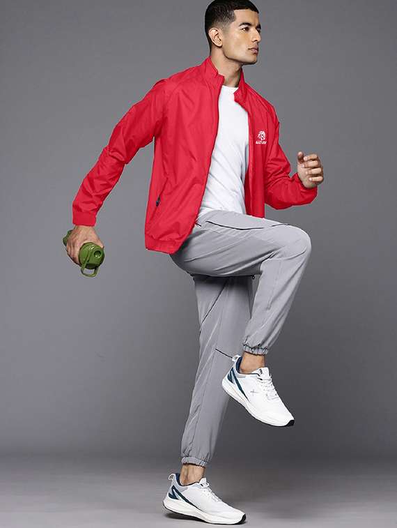 men long sleeves solid bomber jacket - 21680393 -  Standard Image - 3