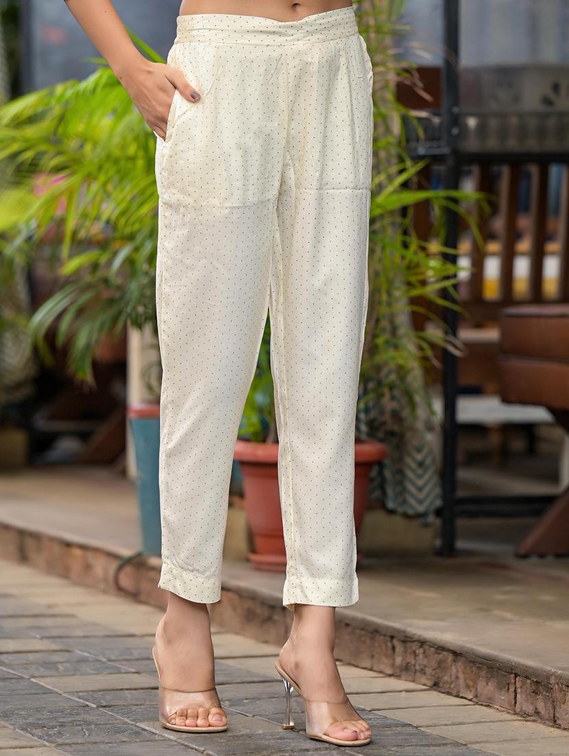 women cream printed kurta pant set with dupatta - 21680447 - Standard Image - 3