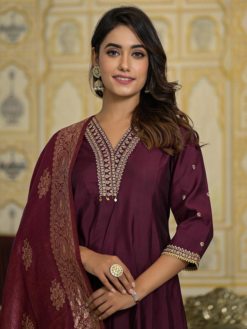 women embroidered kurta pant set with dupatta - 21680498 - Standard Image - 3