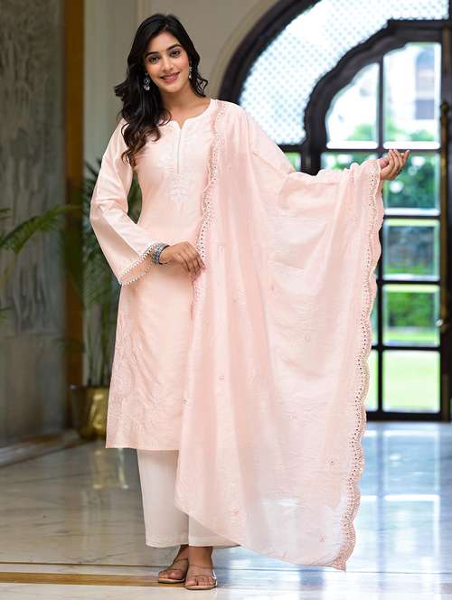 women embroidered kurta pant set with duaptta - 21680524 -  Standard Image - 0