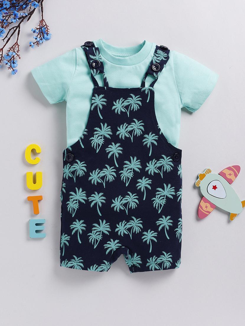 kids printed adjustable strap dungaree - 21680800 -  Zoom Image - 0