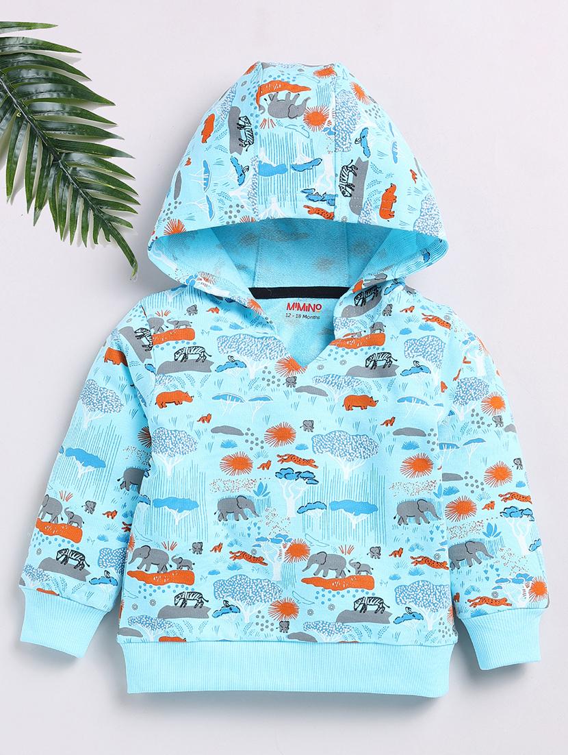 kids printed long sleeve hooded sweatshirt - 21680899 -  Zoom Image - 0